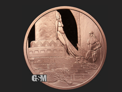 Frazetta Egyptian Queen Copper Round .999 Fine 2oz