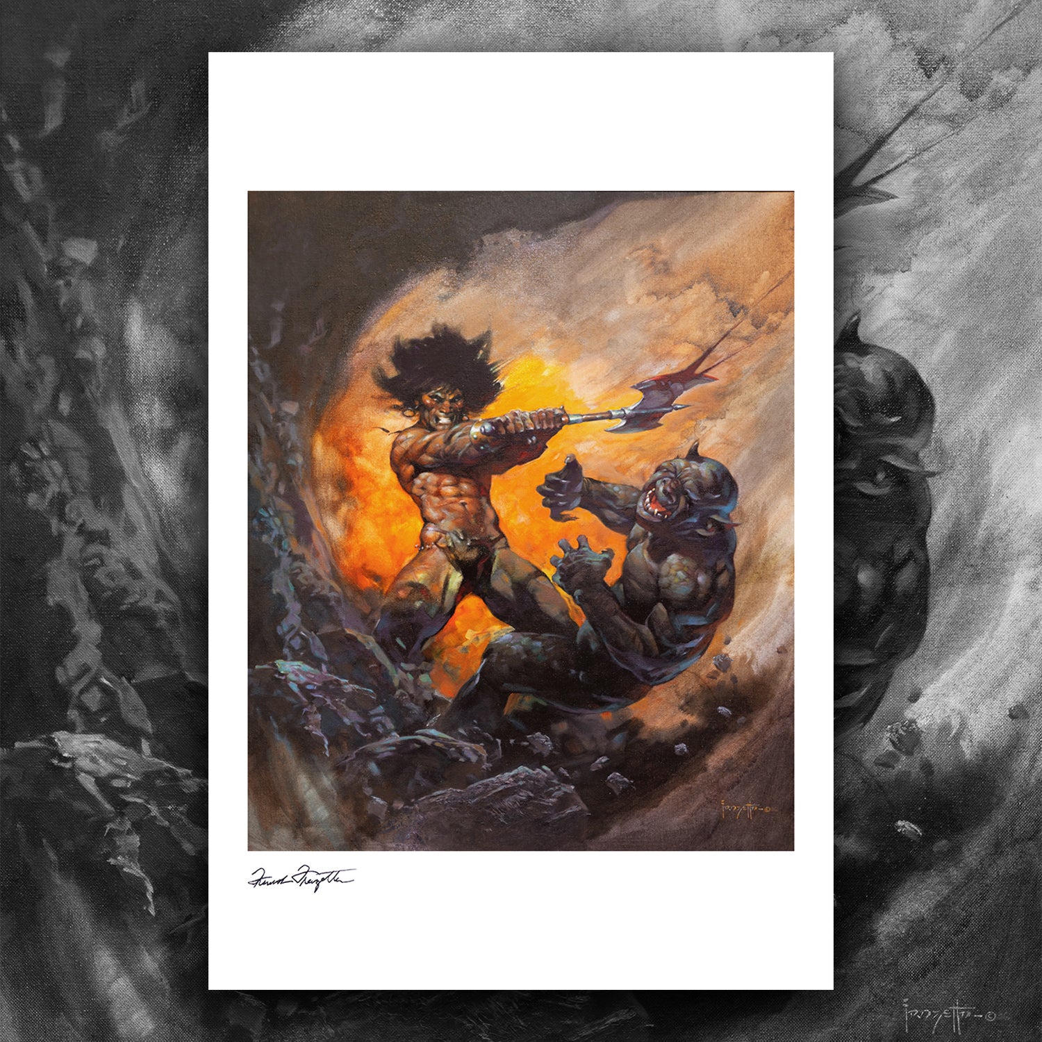 Barbarian with Axe Giclée