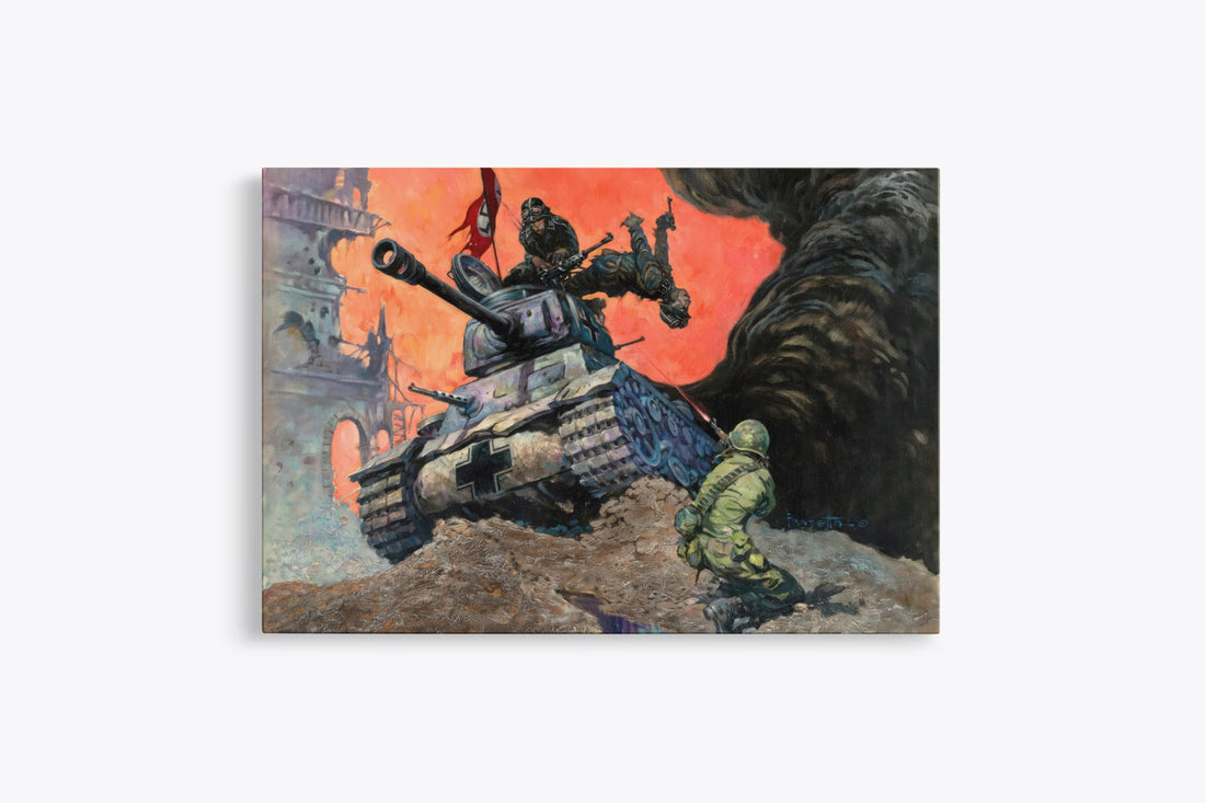 Blazing Combat 4 Mini Wrap-Around Canvas Art