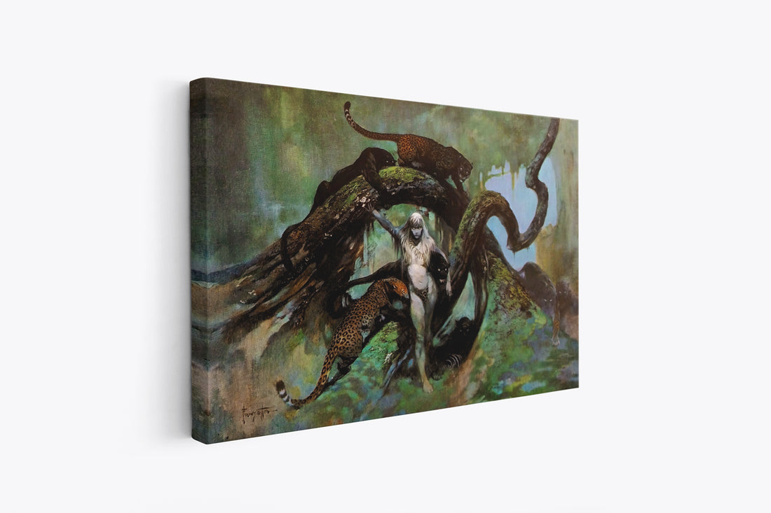 Cat Girl Original Mini Wrap-Around Canvas Art