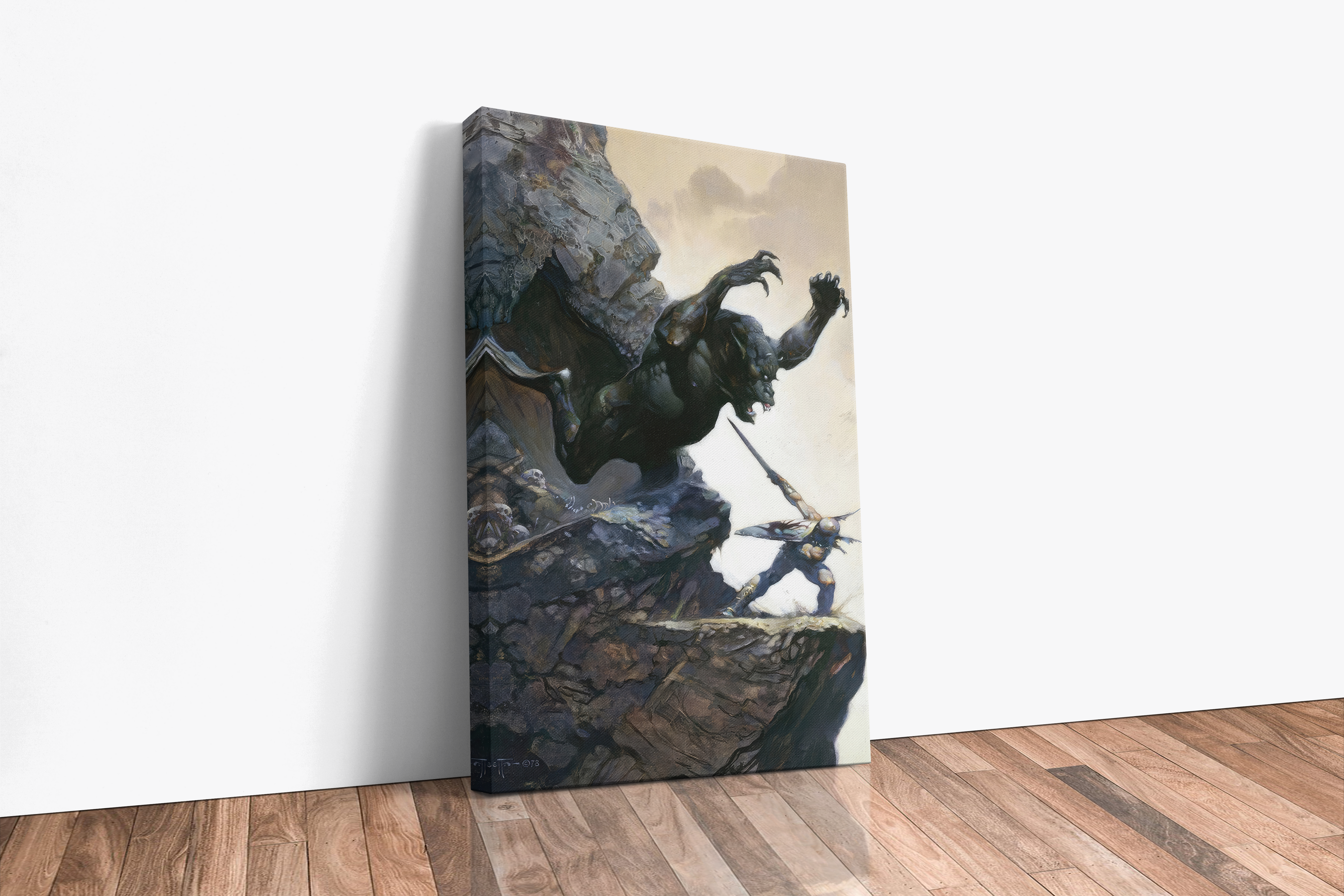 Cave Demon Large Wrap Around Canvas