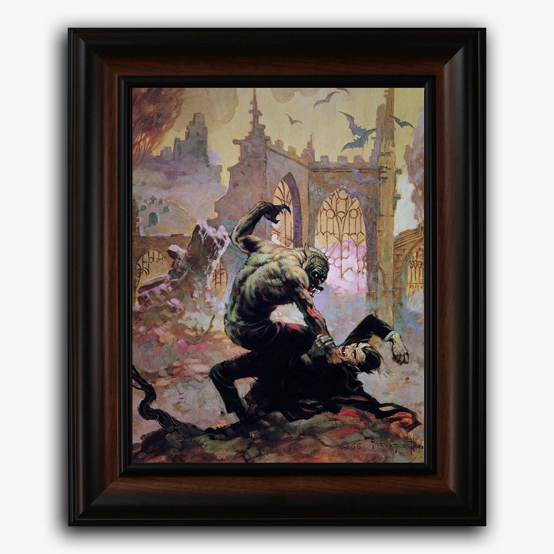 Dracula Meets the Wolfman Fine Art Print/Framed Art