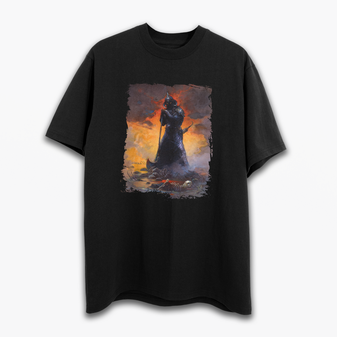 Death Dealer III Revised T-Shirt – Frank Frazetta’s Iconic Fantasy Artwork on Soft Cotton Tee