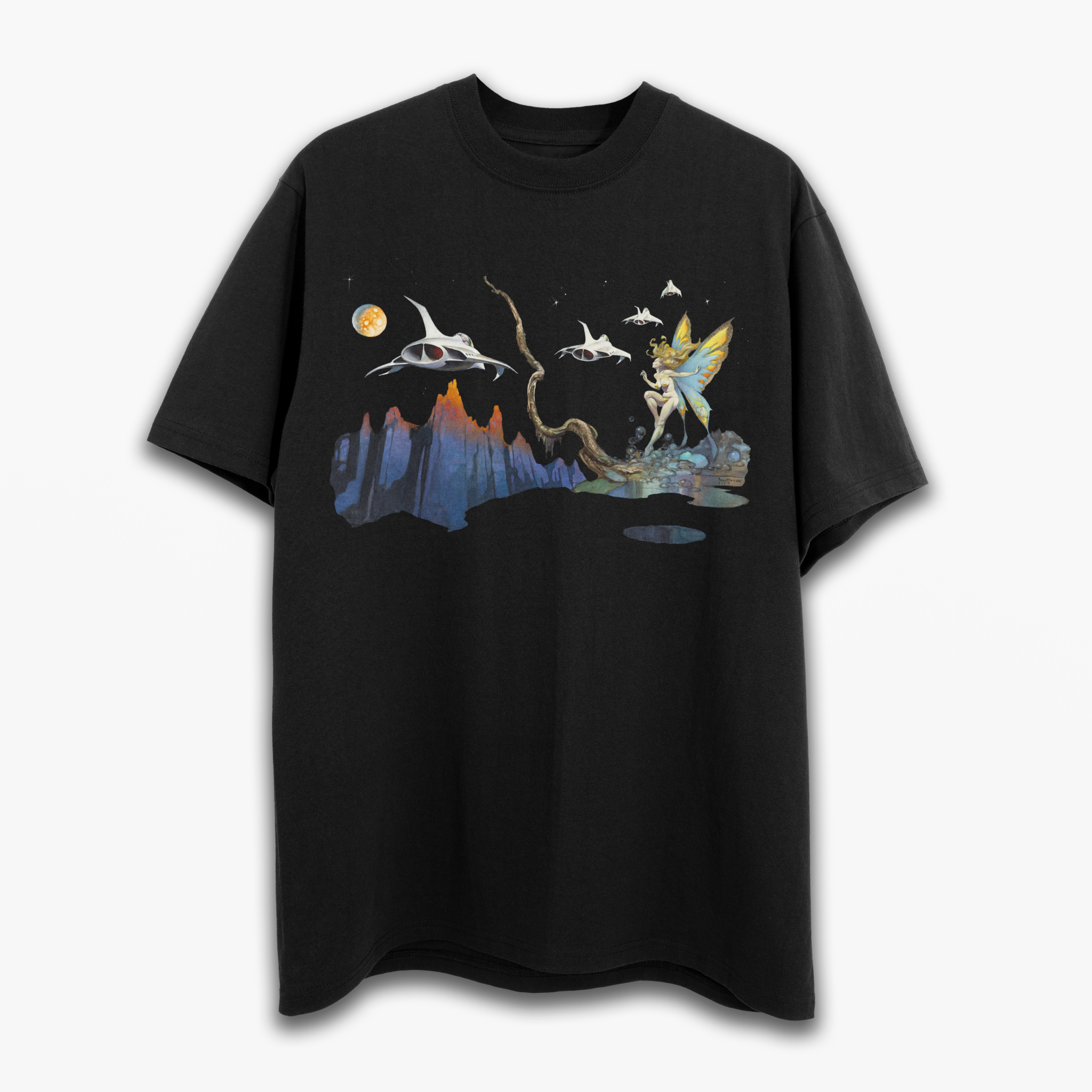 Dream Flight T-Shirt – Frank Frazetta’s Iconic Sci-Fi Artwork on Soft Cotton Tee