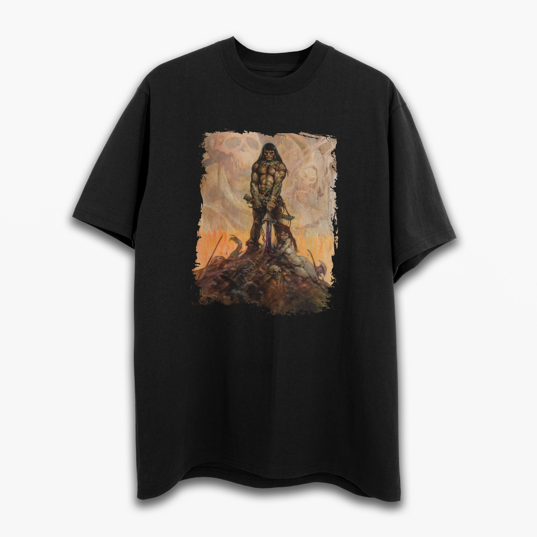 Barbarian T-Shirt – Frank Frazetta’s Iconic Fantasy Artwork on Soft Cotton Tee