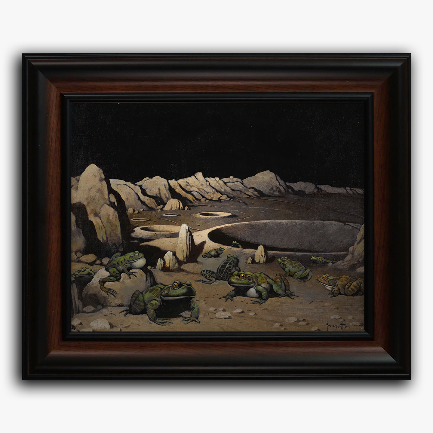 Frogs on the Moon Fine Art Print/Framed Art