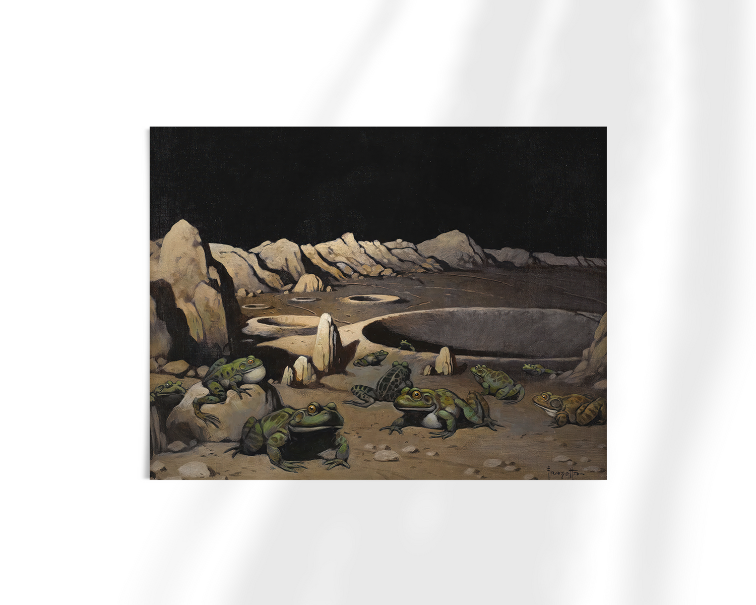 Frogs on the Moon Fine Art Print/Framed Art