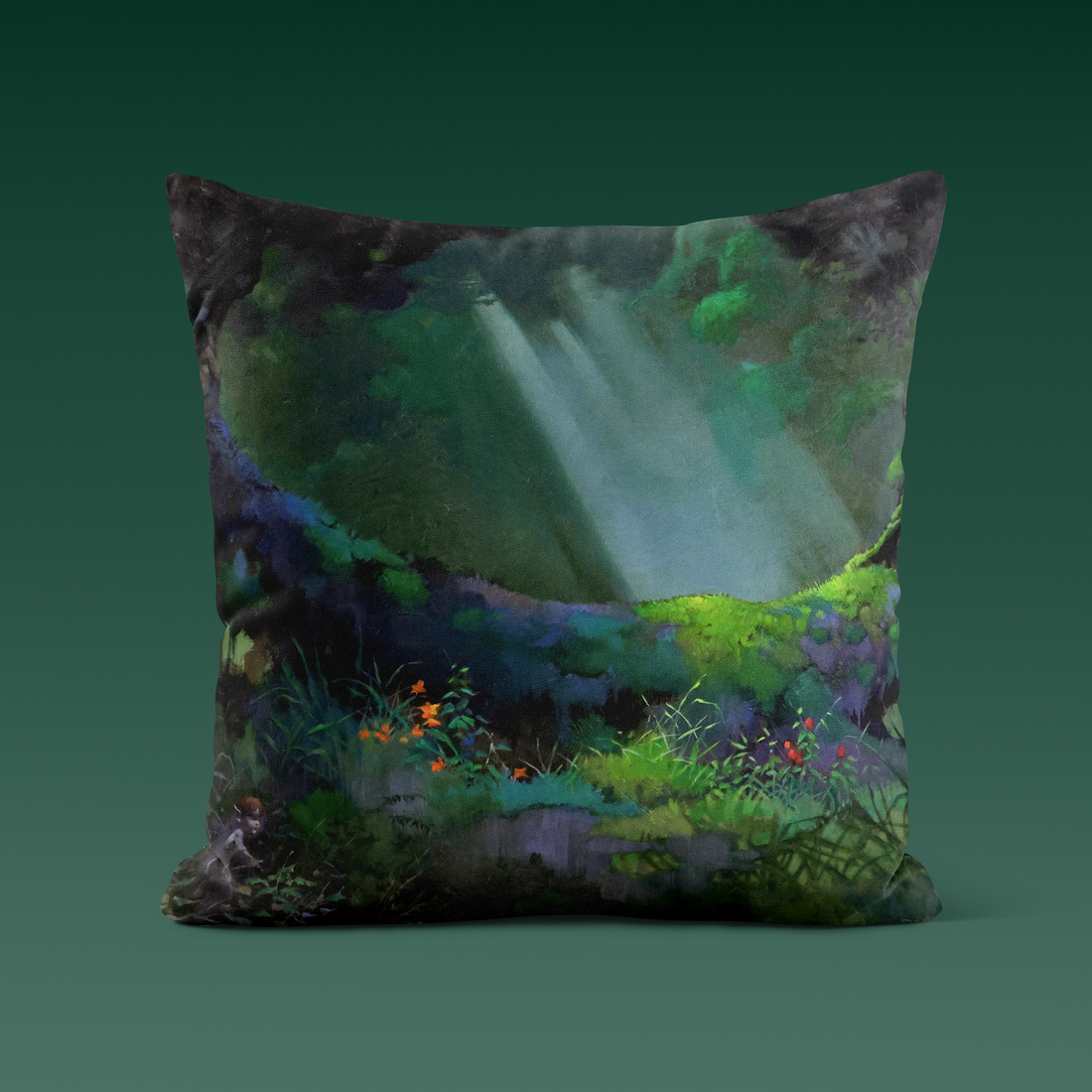 Glade of the Pixies Throw Pillow