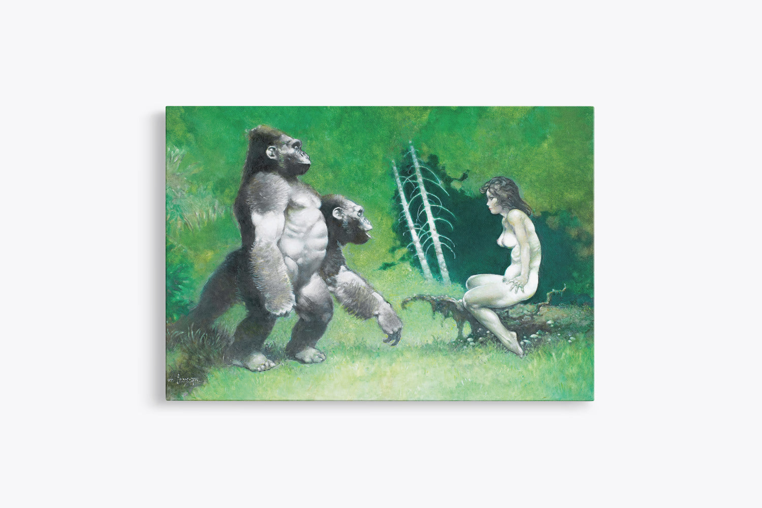 Gorillas Mini Wrap Around Canvas