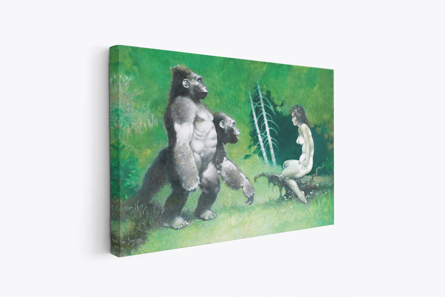 Gorillas Mini Wrap Around Canvas