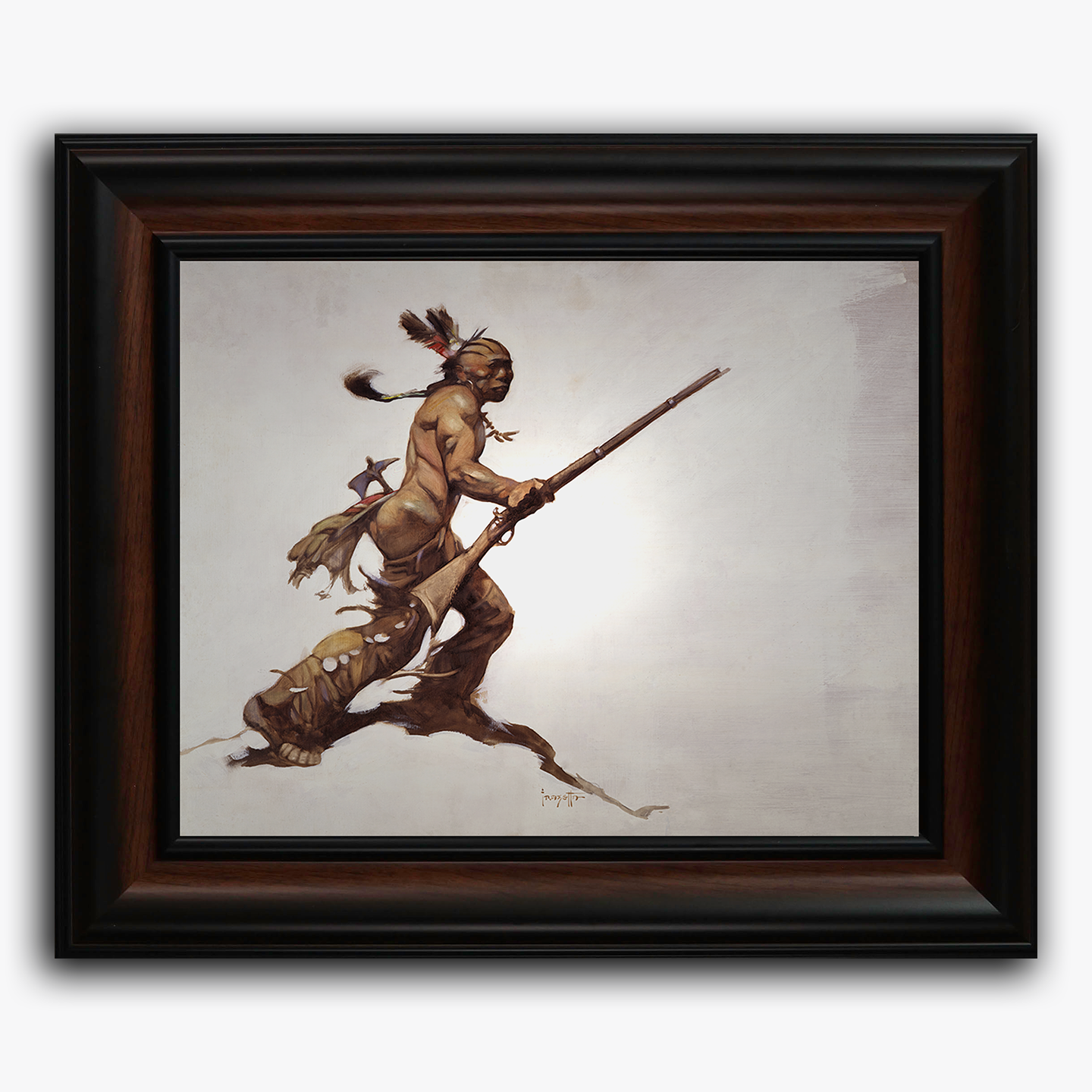 Indian Brave Fine Art Print/Framed Art