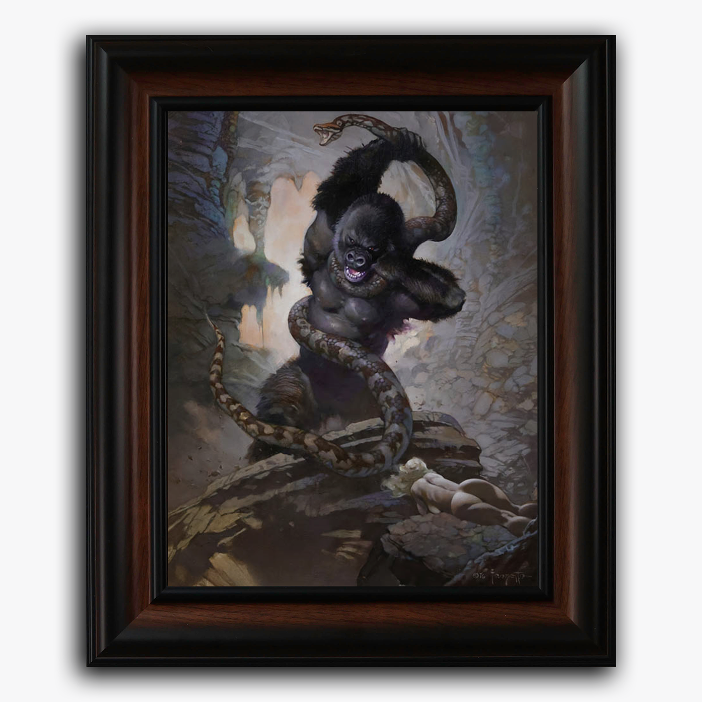 Kong with Snake Fine Art Print/Framed Art