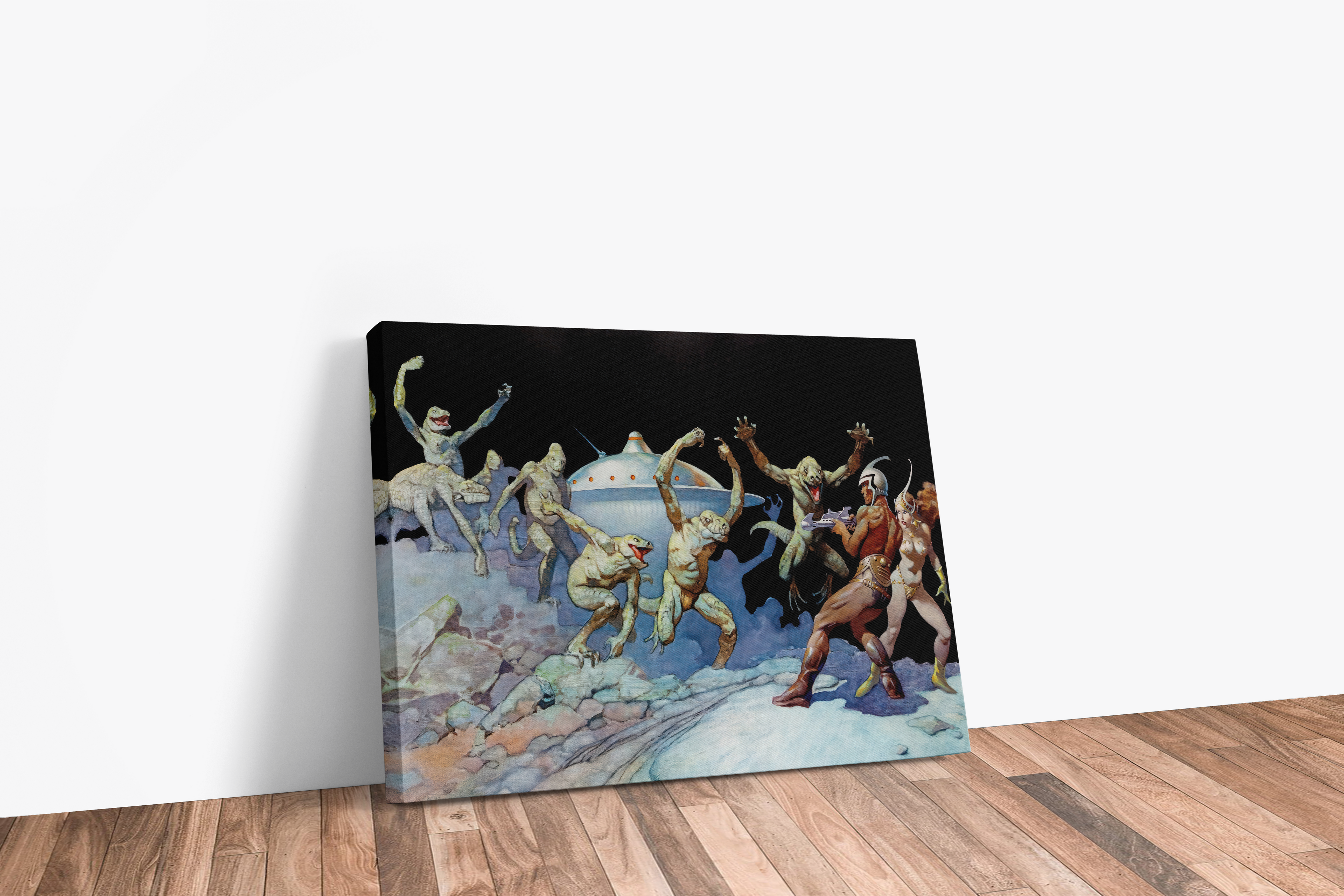 Leaping Lizards Large Wrap Around Canvas