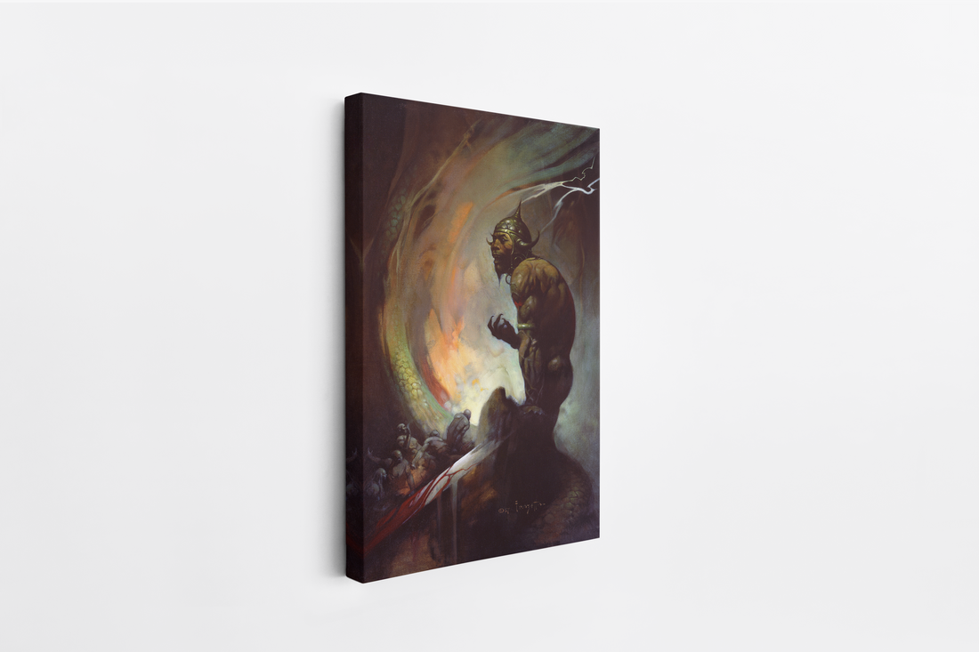 Mongol Tyrant Mini Wrap-Around Canvas Art