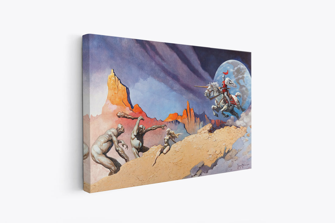 Moon Rider Mini Wrap-Around Canvas Art