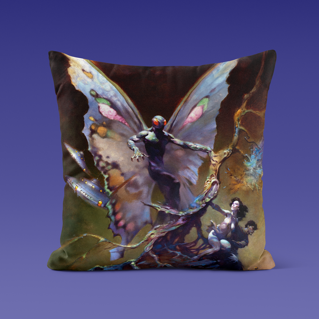 Mothman Throw Pillow