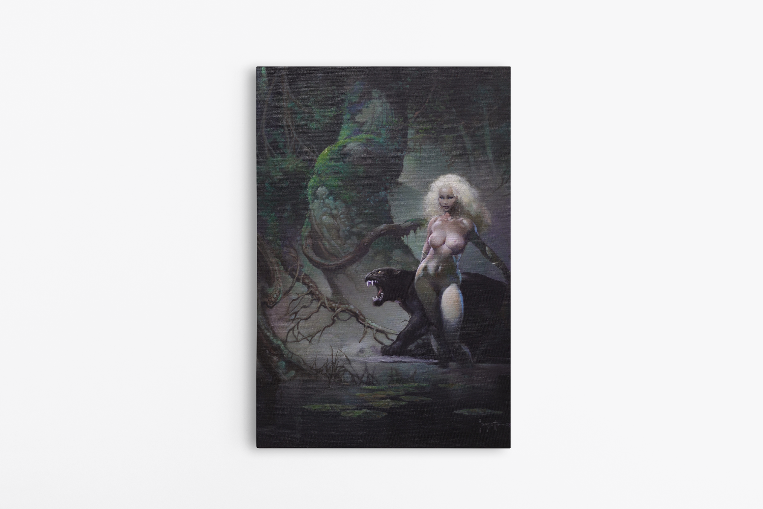 Princess and the Panther Mini Wrap-Around Canvas Art