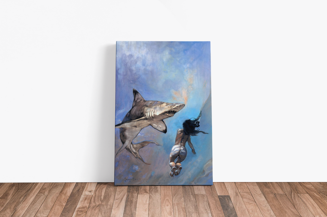 Requiem of a Shark Large Wrap Around Canvas