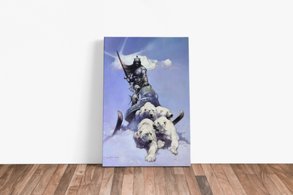 Silver Warrior Large Wrap Around Canvas