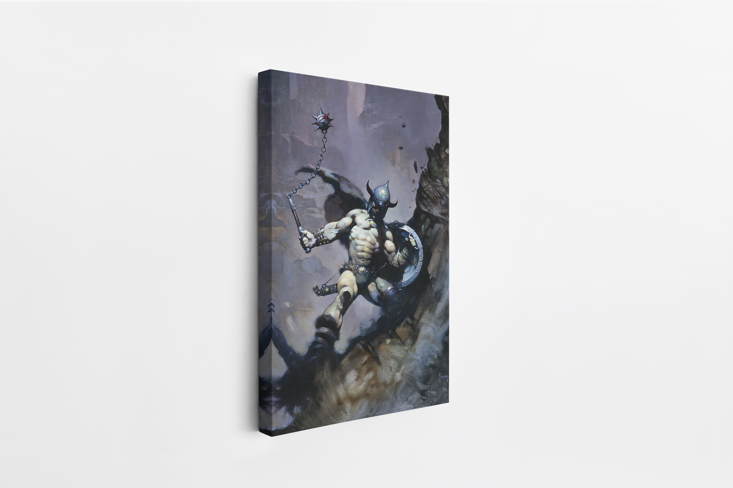 Warrior Ball and Chain Mini Wrap-Around Canvas Art