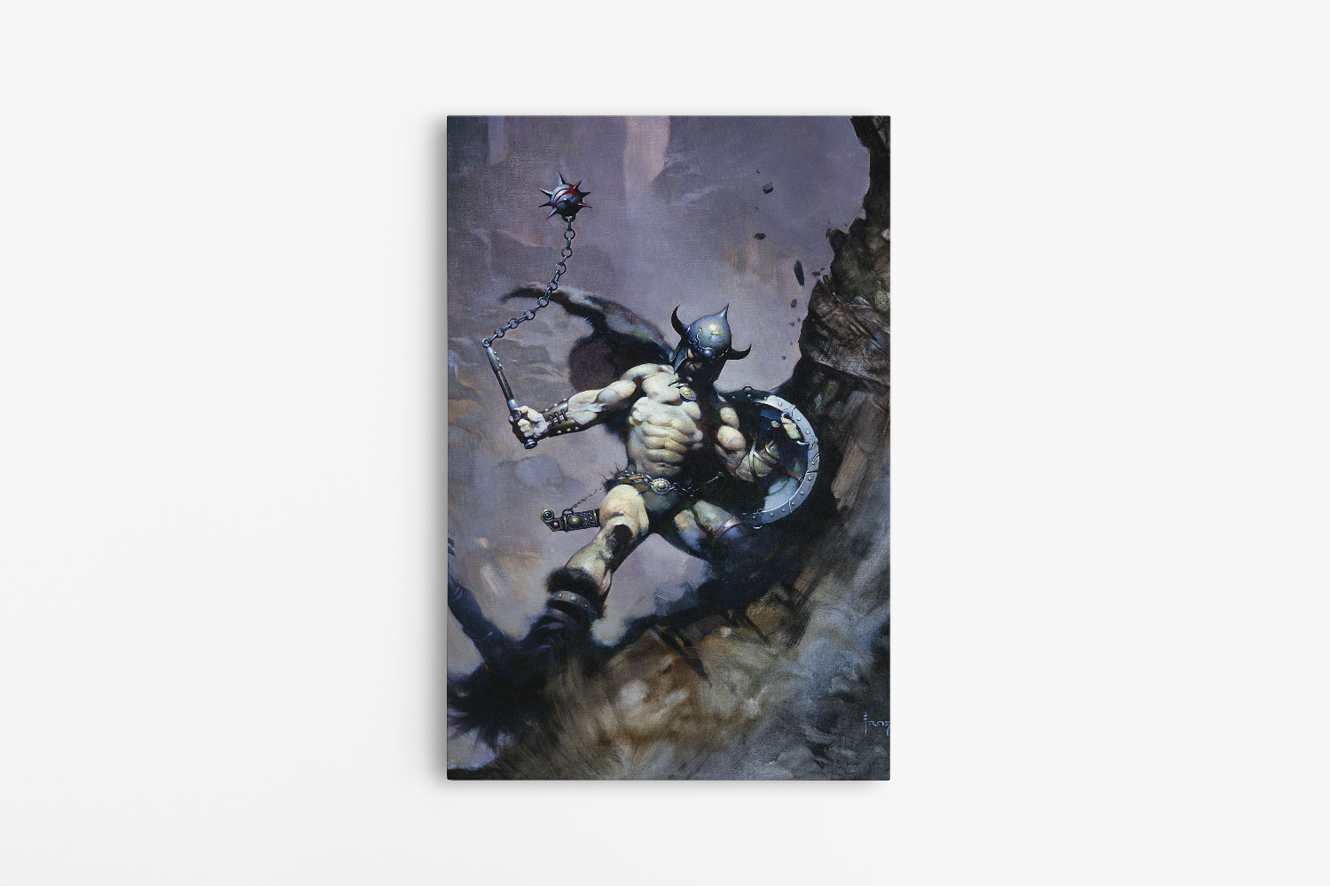 Warrior Ball and Chain Mini Wrap-Around Canvas Art