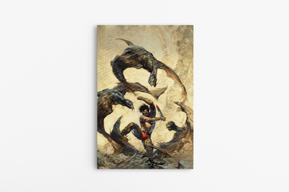 Winged Terror Mini Wrap-Around Canvas Art