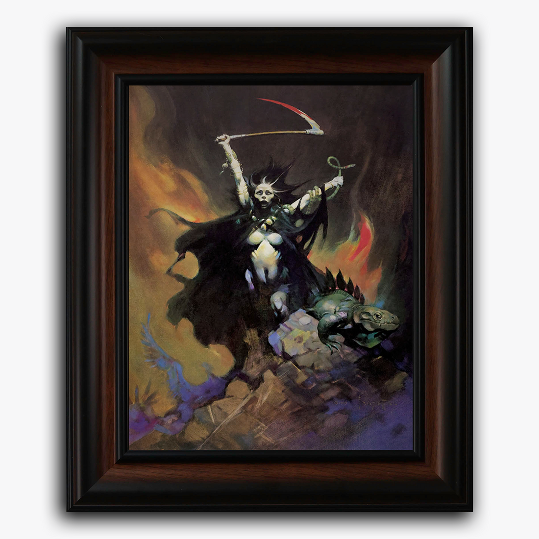 Woman with Scythe Fine Art Print/Framed Art