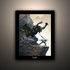 Gallery Series print of "Cave Demon" by Frank Frazetta, unframed, featuring dark tones and powerful details.