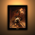 Gallery Series print of "Chained" by Frank Frazetta, unframed, focusing on intense expressions and dramatic imagery.