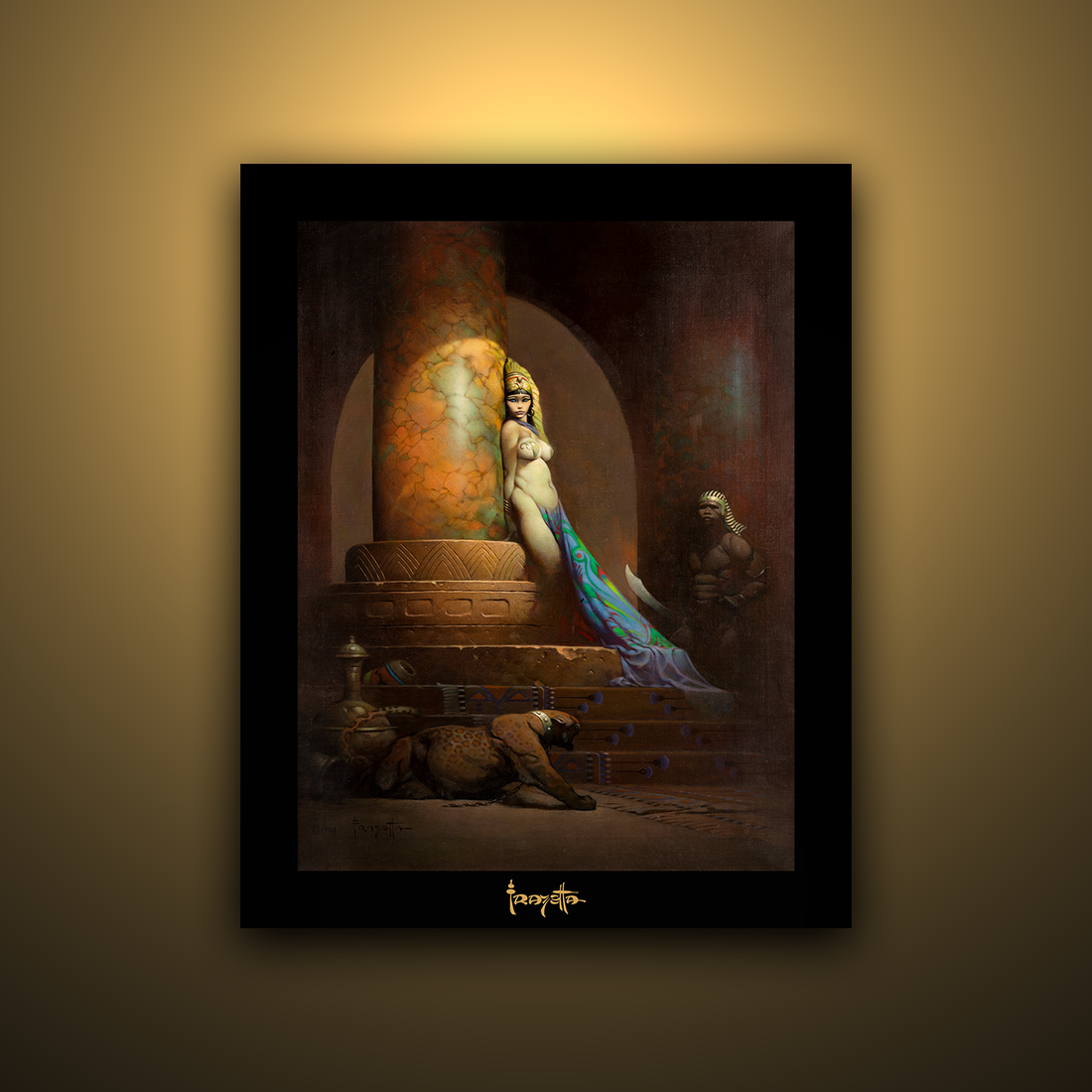 Gallery Series print of &quot;Egyptian Queen&quot; by Frank Frazetta, unframed, showcasing intricate details and bold energy.