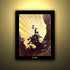 Gallery Series print of "Eternal Champion" by Frank Frazetta, unframed, highlighting fierce action and intense emotion.