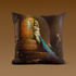 Egyptian Queen throw pillow showcasing Frazetta’s classic fantasy artwork, printed on soft, high-quality fabric