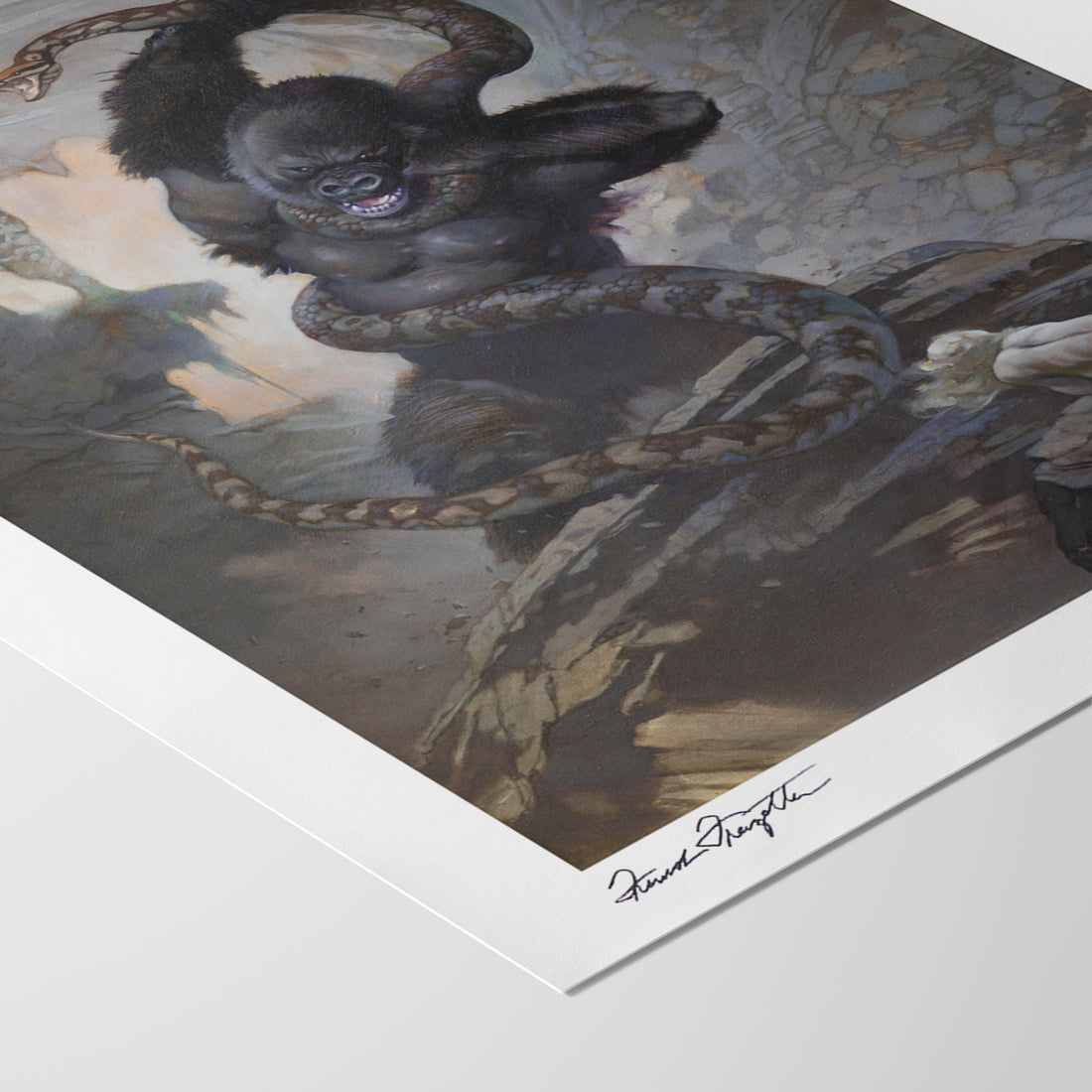 Detailed View of Eighth Wonder Giclée – High-Resolution Print Capturing the Rich Colors and Textures of Frazetta’s Painting