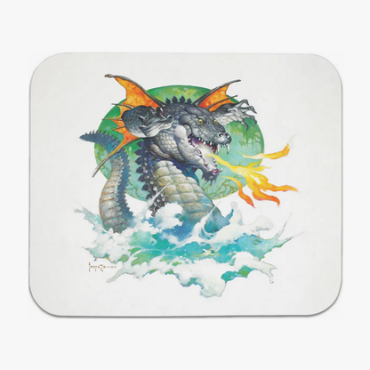 Flying Alligator mousepad featuring Frazetta’s surreal and whimsical fantasy artwork