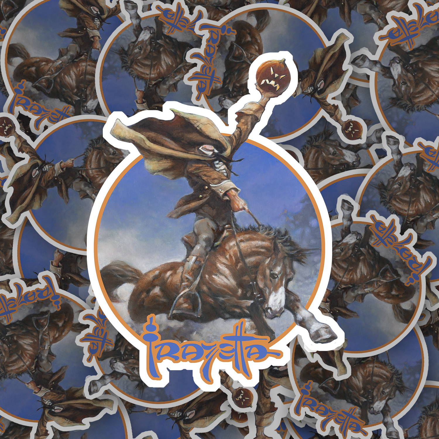 Headless Horseman Sticker – High-Quality Vinyl Sticker Featuring Frank Frazetta’s Classic Fantasy Artwork