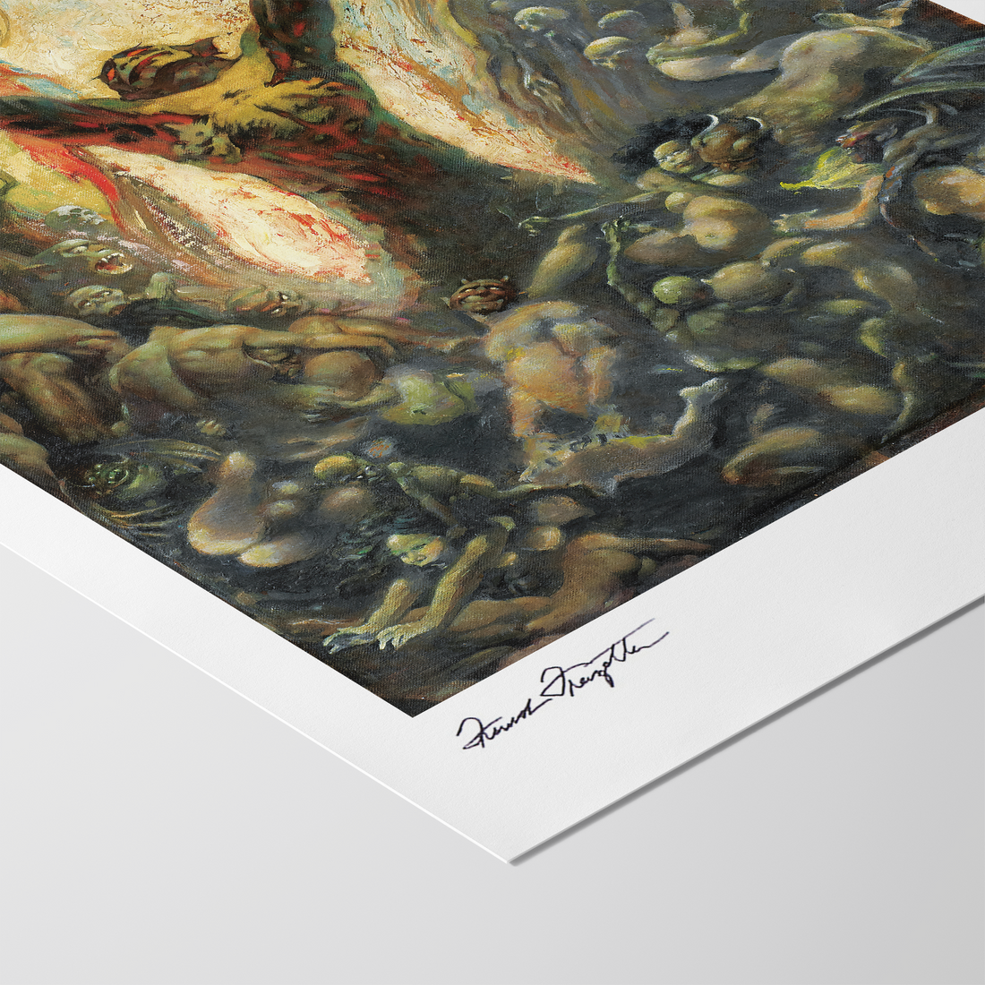 Detailed View of Reign of Wizardry Giclée – High-Resolution Print Capturing the Rich Colors and Textures of Frazetta’s Painting