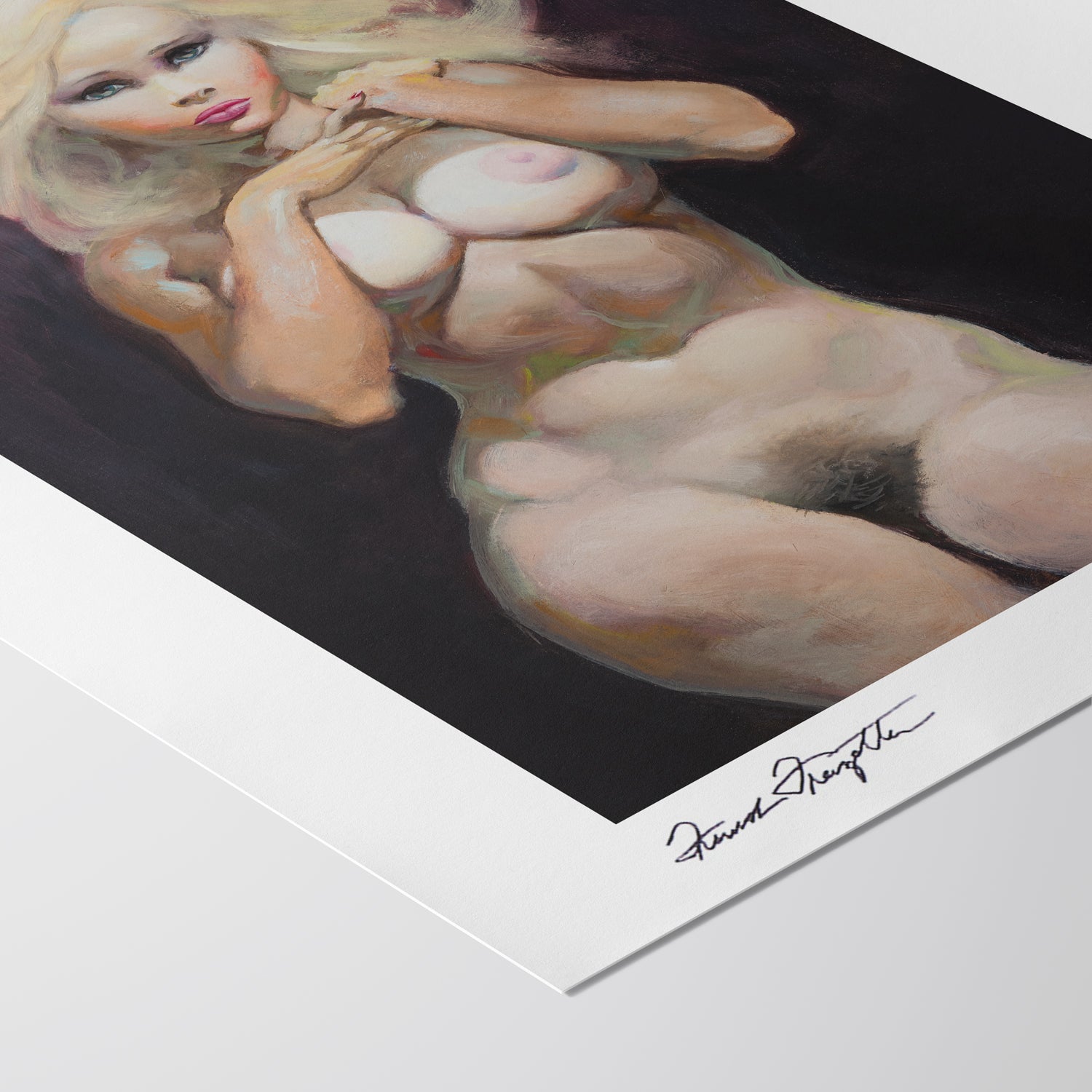 Detail View of Temptation Giclée – Premium Museum-Quality Print Featuring Frank Frazetta’s Iconic Artwork