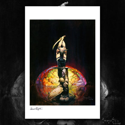 The Brain Giclée – Premium Museum-Quality Print Featuring Frank Frazetta’s Iconic Artwork