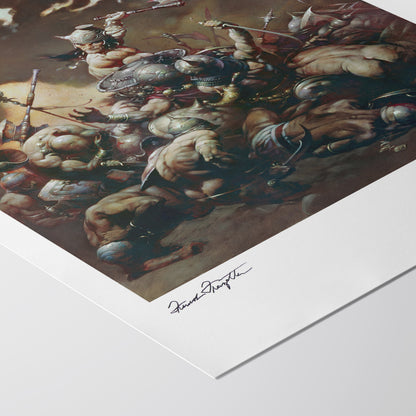 Detailed View of The Destroyer Giclée – High-Resolution Print Capturing the Rich Colors and Textures of Frazetta’s Painting