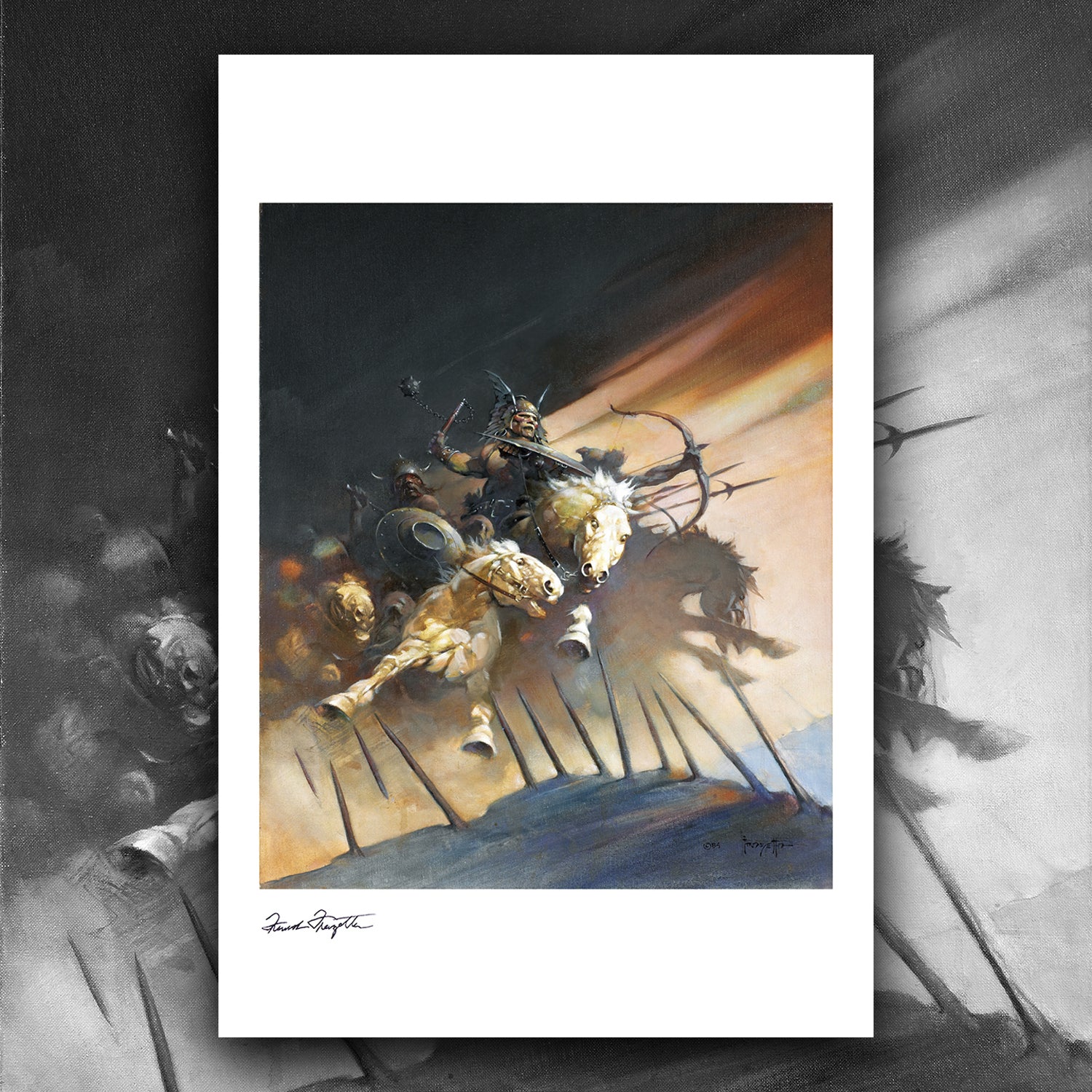 Huns Giclée – Premium Museum-Quality Print Featuring Frank Frazetta’s Iconic Artwork