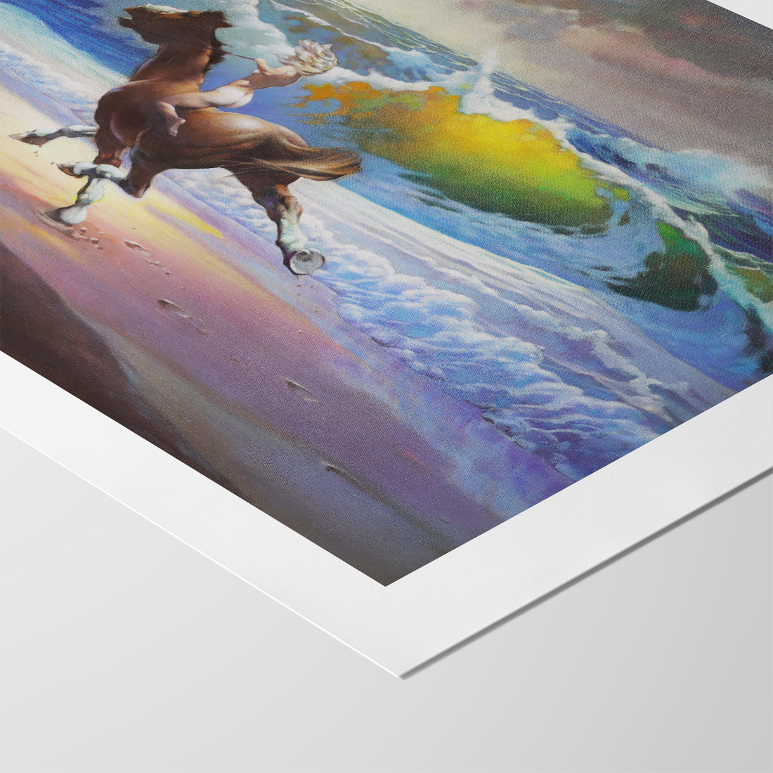 Detailed View of Wild Ride Giclée – High-Resolution Print Capturing the Rich Colors and Textures of Frazetta’s Painting