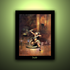 Gallery Series print of "Green Death" by Frank Frazetta, unframed, showcasing eerie lighting and dynamic action.